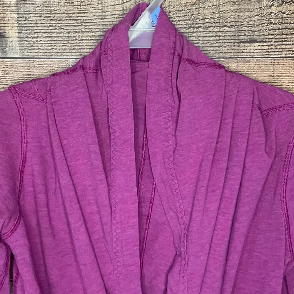 Ivivva Four Count Shrug Long Sleeve Top Twist Front Violet Purple Size 8